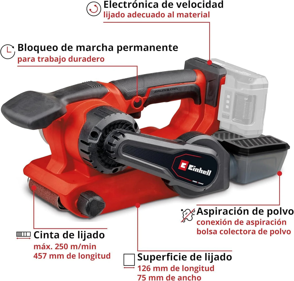 Einhell Professional Lijadora de banda a batería TP-BS 18/457 Li BL-Solo