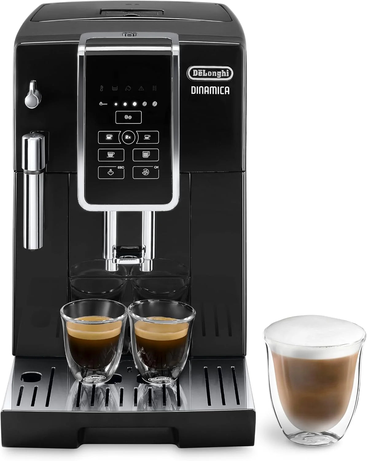 De'Longhi Dinamica - Cafetera Superautomática 4 Bebidas Negro