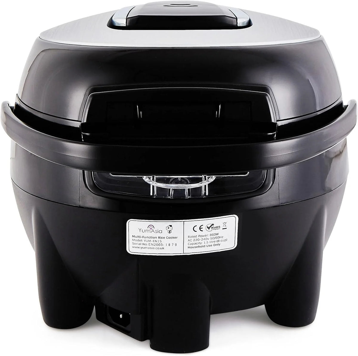Yum Asia Sakura Olla arrocera con cuenco de cerámica y lógica difusa avanzada (8 tazas, 1,5 litros) 6 funciones de cocción de arroz, 6 funciones de multicocina, pantalla LED Motouch, 220-240V EU