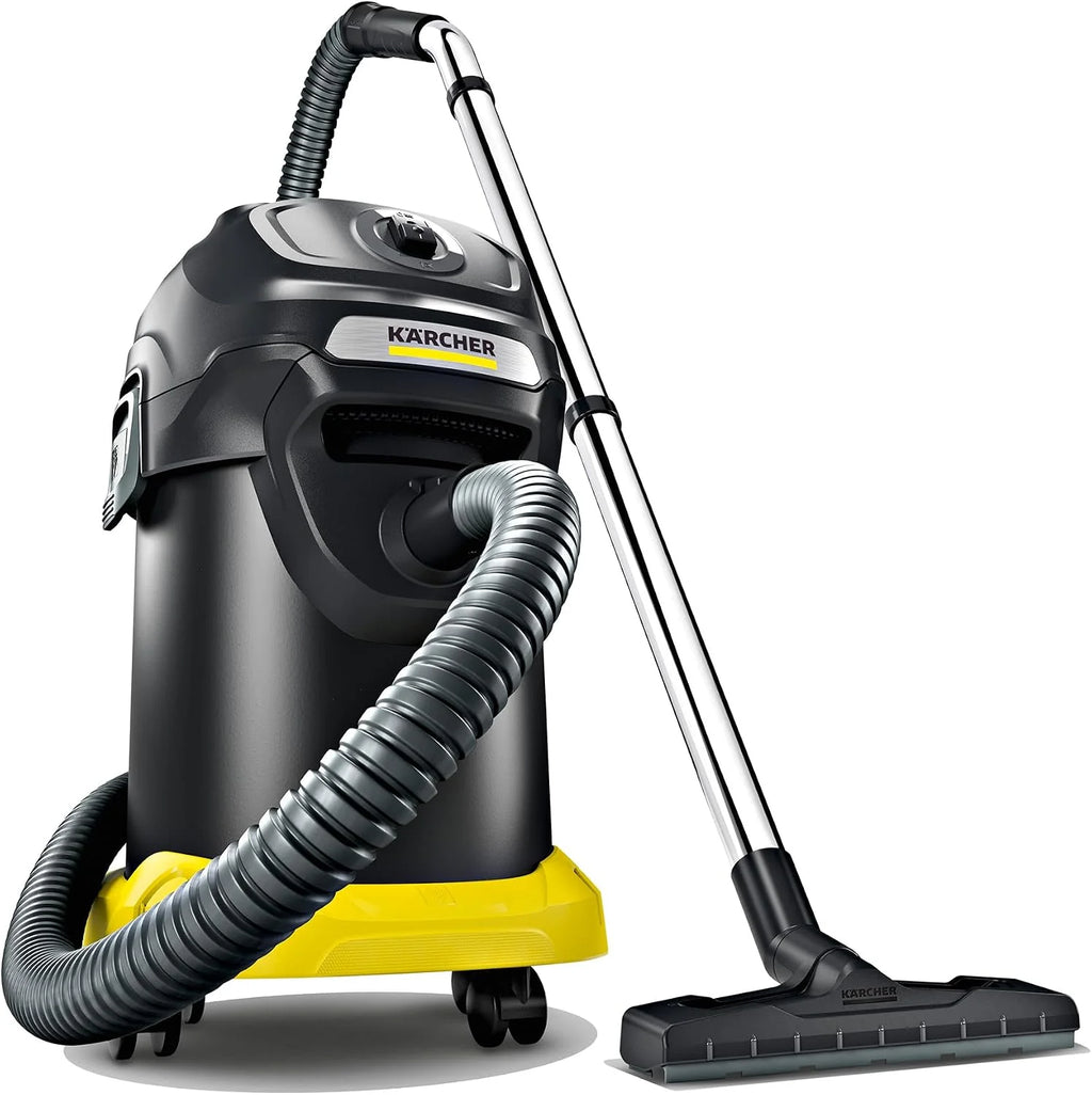 KÄRCHER Aspirador de Cenizas AD 4 Premium, Potencia: 600 W, depósito metálico: 17 l, Tubo de aspiración: 1,7 m, Limpieza de Filtro integrada, Filtro Plano Plisado