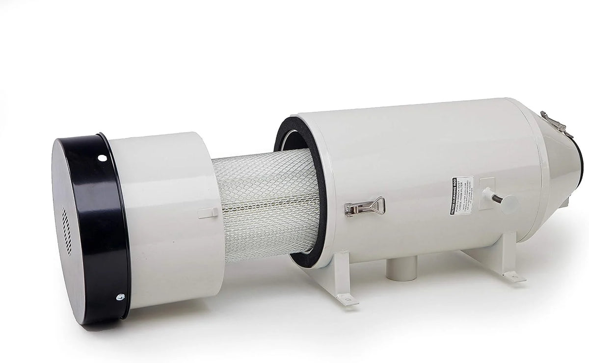 Kit extractor con filtro para cabina chorreadora de arena. Extractor polvo