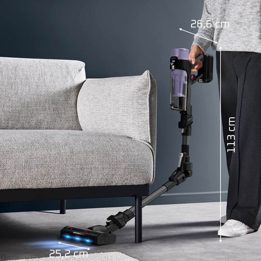 Rowenta X-Force Flex 9.80, Aspiradora Escoba Sin Cable, Allergy, Violeta