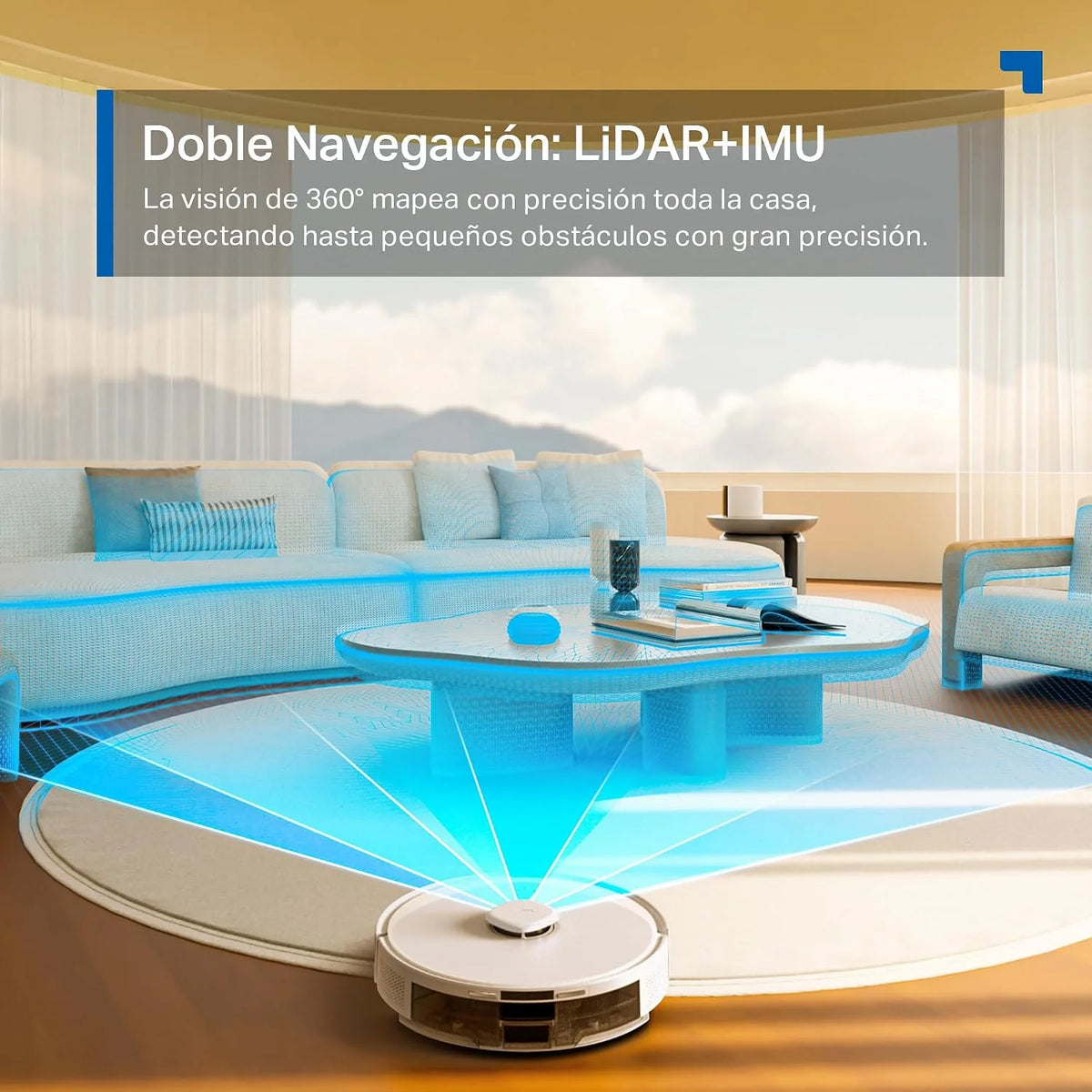 Tapo RV30 MAX Plus White-Robot Aspirador y Fregasuelos, Base Autolimpieza