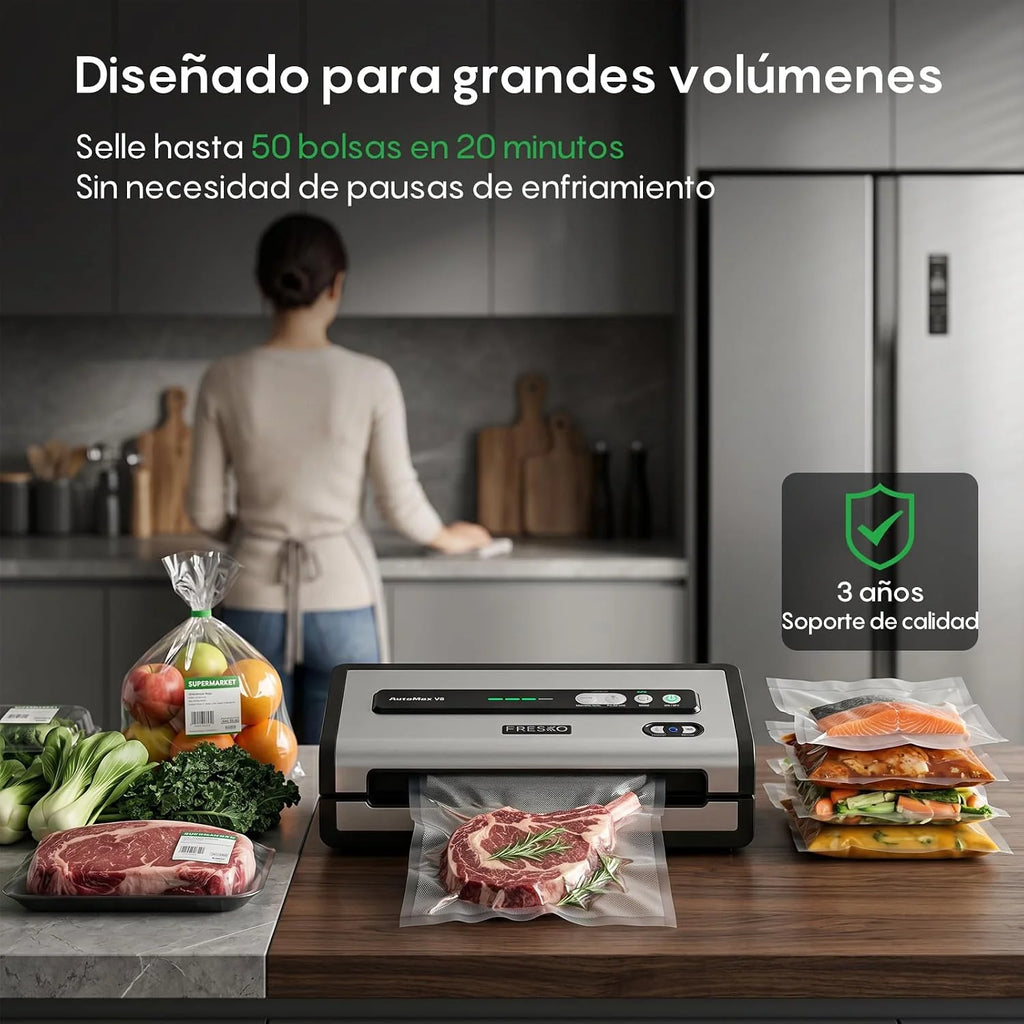 FRESKO Envasadora al Vacío Automática para Alimentos Manos Libres