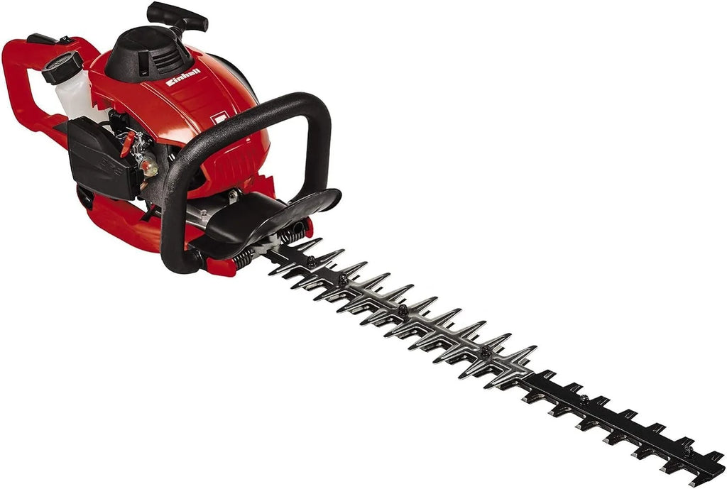 Einhell Recortasetos a gasolina motor de dos tiempos refrigerado por aire - GE-PH 2555. 0,85 KW, capacidad 0,33 litros, longitud de la espada 61 cm, espaciado entre dientes de 28 mm