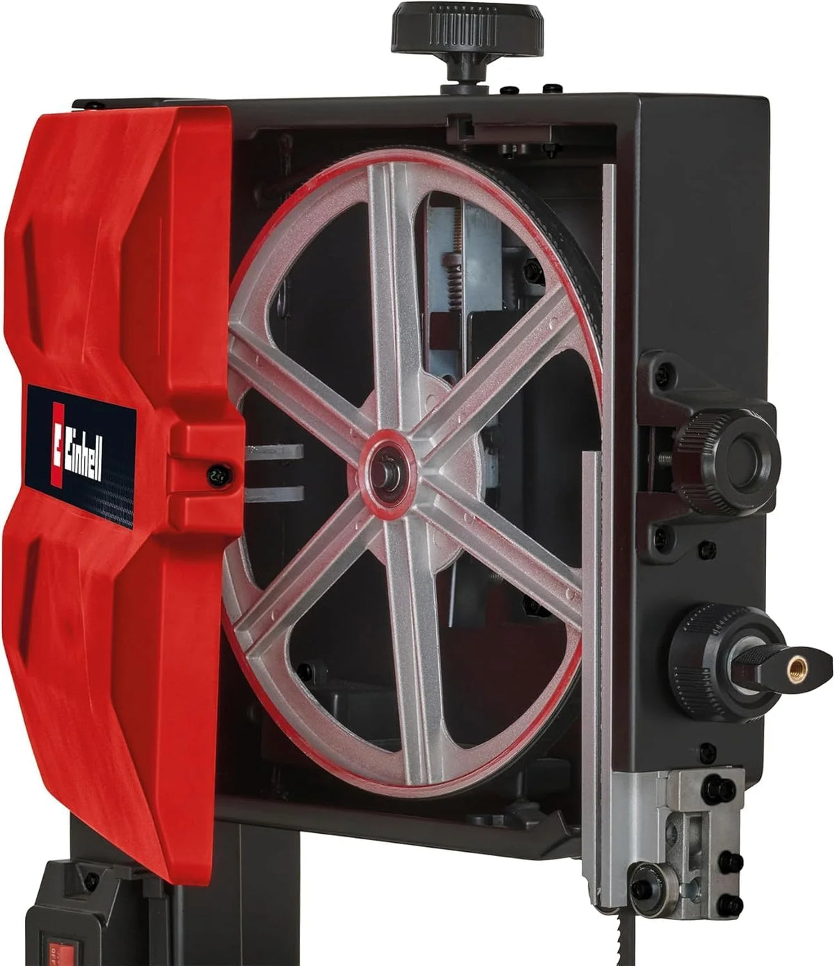 Einhell Sierra de banda TC-SB 245 L (400W, máx. vel. de banda 72 m/min, 245 mm anchura de paso, máx. altura de corte 101 mm, mesa de sierra inclinable, tope paralelo y angular, conexión de aspiración)