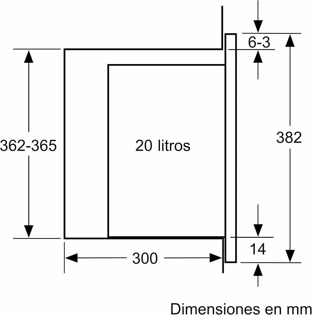 Bosch, Microondas Integrable, Serie 4, 20 litros, 800 W, negro, BFL520MS0