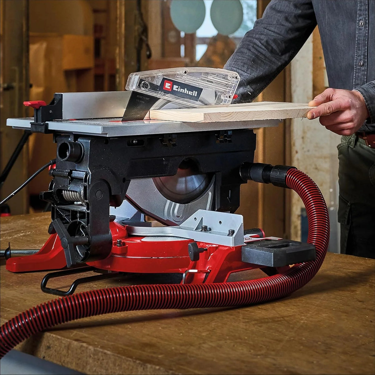 Einhell Sierra ingletadora y tronzadora con mesa superior TE-MS 254 T