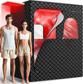 I-THERA-U Sauna de infrarrojos para 2 personas, sauna de vapor para el hogar - 5 capas impermeable sauna portátil, 2 generadores de vapor para baño de vapor, 2 sillas plegables