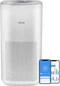 Levoit Purificador de aire inteligente con HEPA para fumadores y alergias, CADR 697 m³/h, hasta 147㎡, indicador de PM2.5, modo automático, contra el 99,97% de moho, polen y polvo, control con