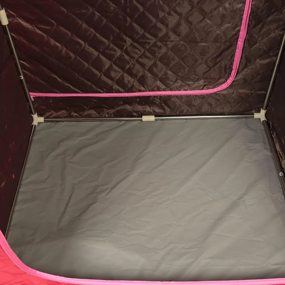 1000 W Sauna completa del cuerpo con cabina de vapor, generador de vapor, mando a distancia, sauna de vapor portátil y plegable, sauna SPA para casa, 100 x 80 x 170 cm, rojo