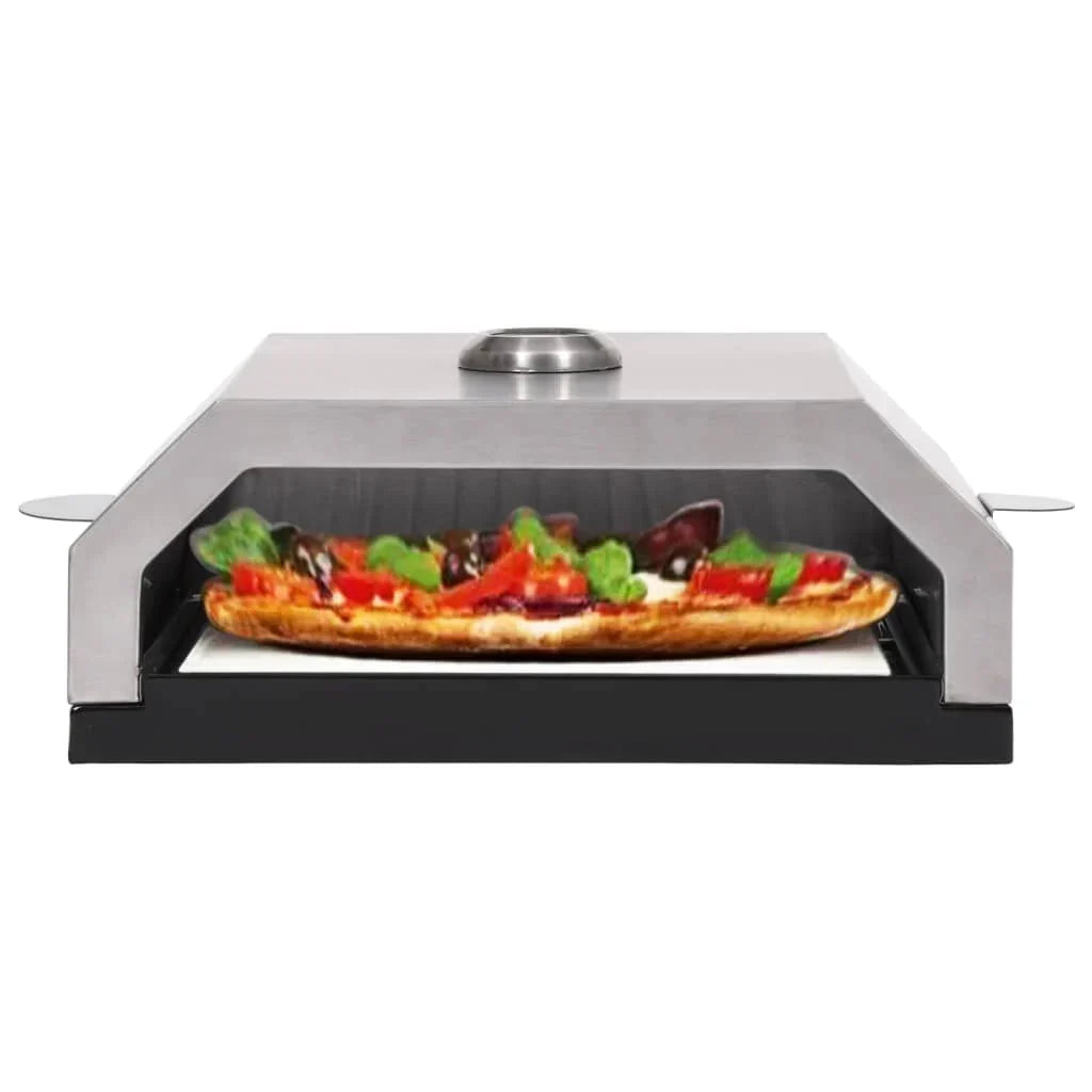 Horno de pizza con piedra de cerámica para barbacoa carbón gas v1474