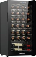 Orbegozo Vinoteca con compresor VCO 2800, volumen 74 litros capacidad para 28 botellas, refrigeracion por compresor, temperatura 5-18º, clase G, R600a