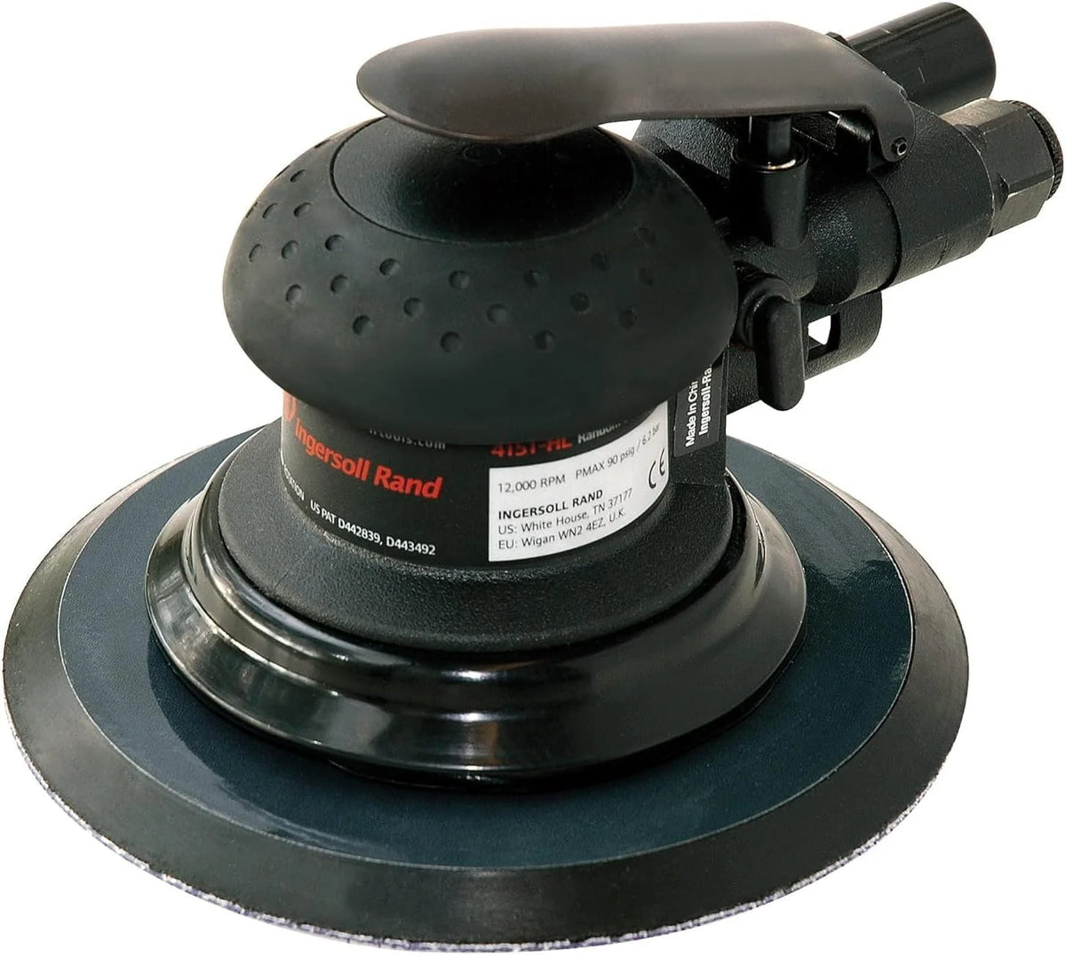 Ingersoll Rand 4151-HL Lijadora roto-orbital de 6" (150 mm) preparada para aspiración para trabajos ultrapesados con disco y oscilación de 5 mm