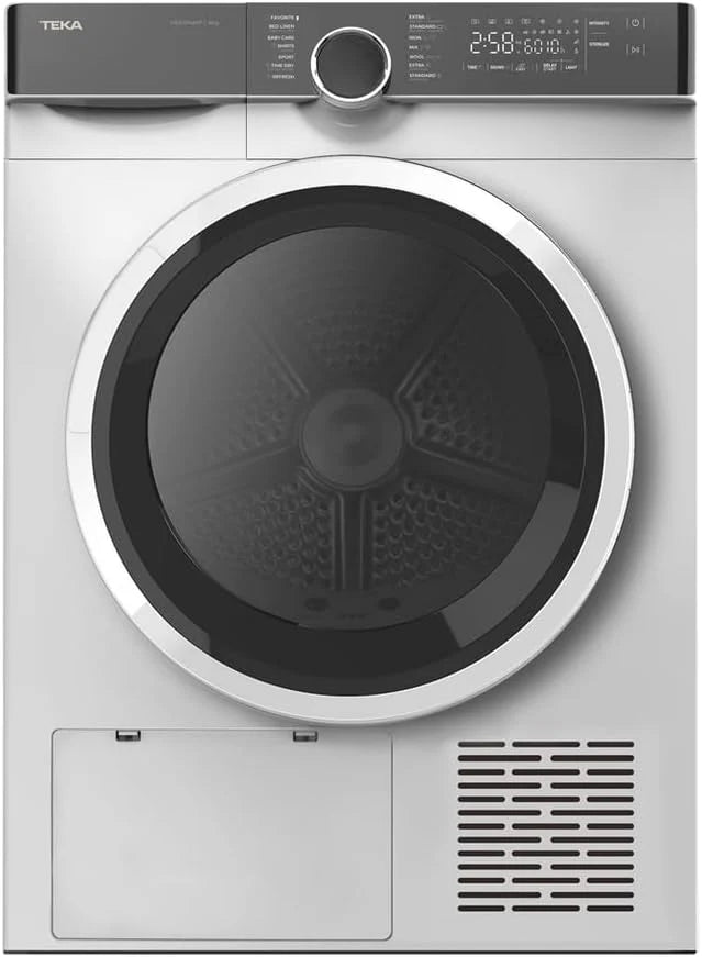 TEKA Secadora de libre instalación con bomba de calor, 8 kg, 14 programas, display digital, SHK 70840 WH