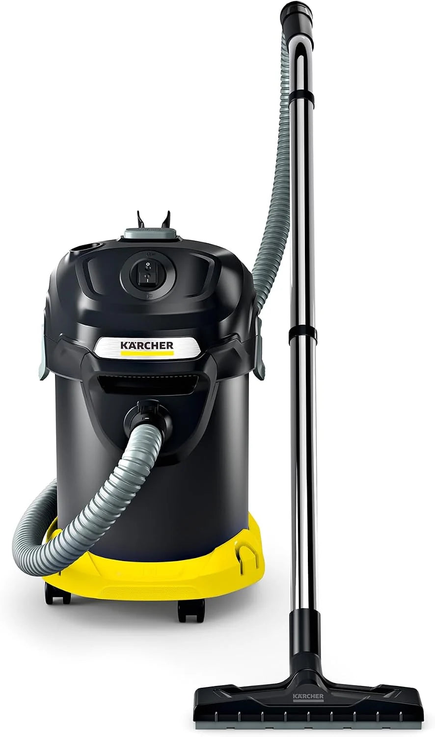 KÄRCHER Aspirador de Cenizas AD 4 Premium, Potencia: 600 W, depósito metálico: 17 l, Tubo de aspiración: 1,7 m, Limpieza de Filtro integrada, Filtro Plano Plisado