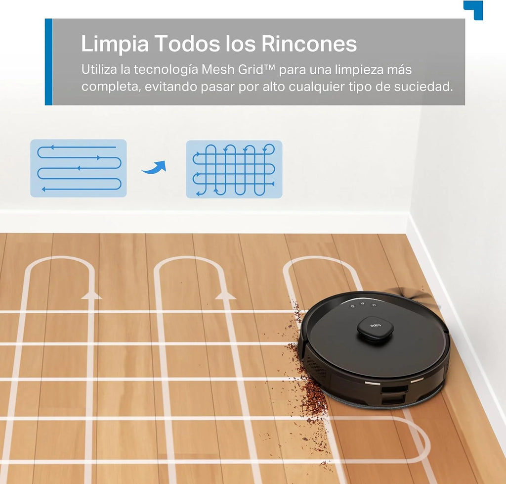 Tapo RV30 MAX Plus-Robot Aspirador Fregasuelos, Base Autolimpieza, 5300Pa