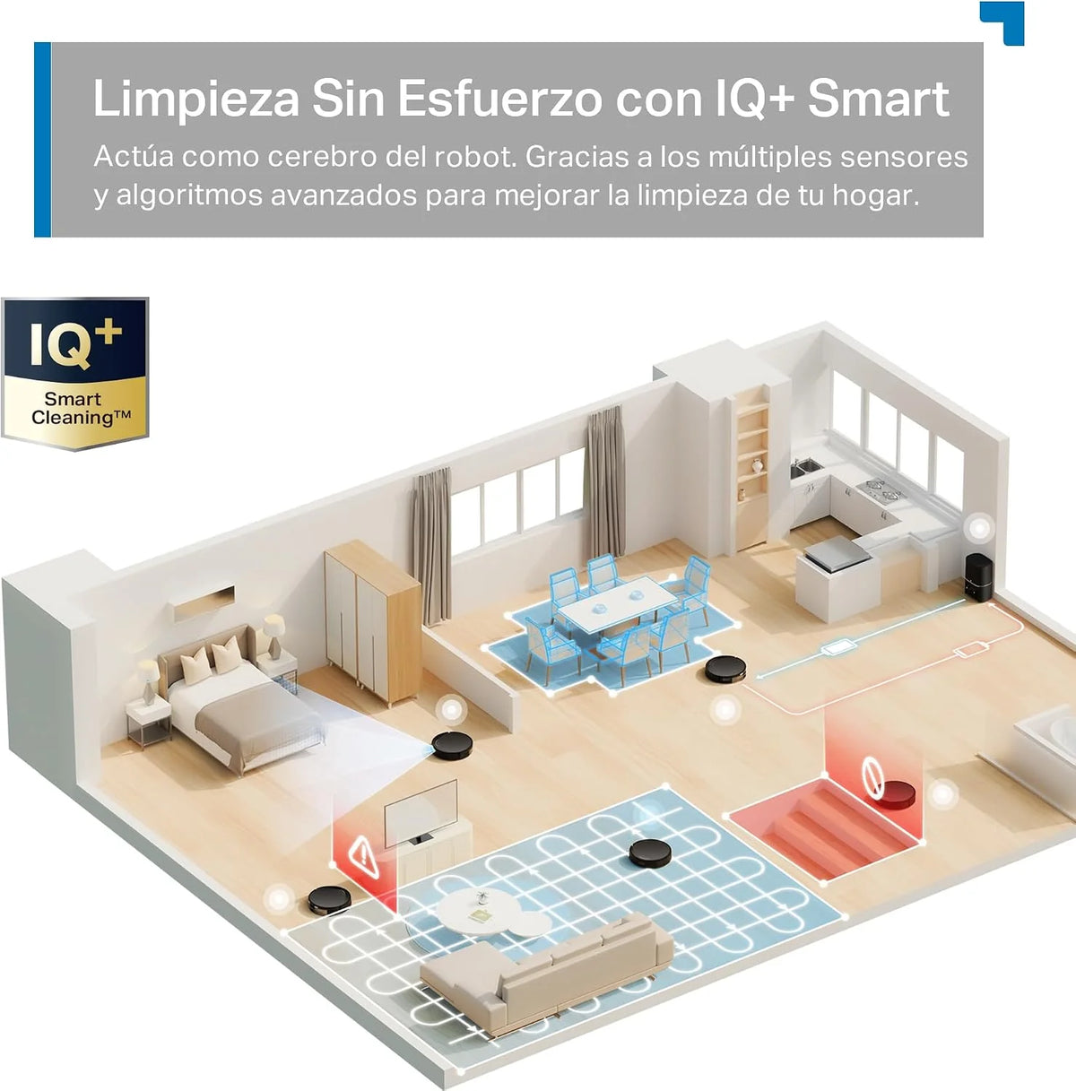 Tapo RV20 MAX Plus - Robot Aspirador Fregasuelos, Base Autolimpieza, 5300Pa
