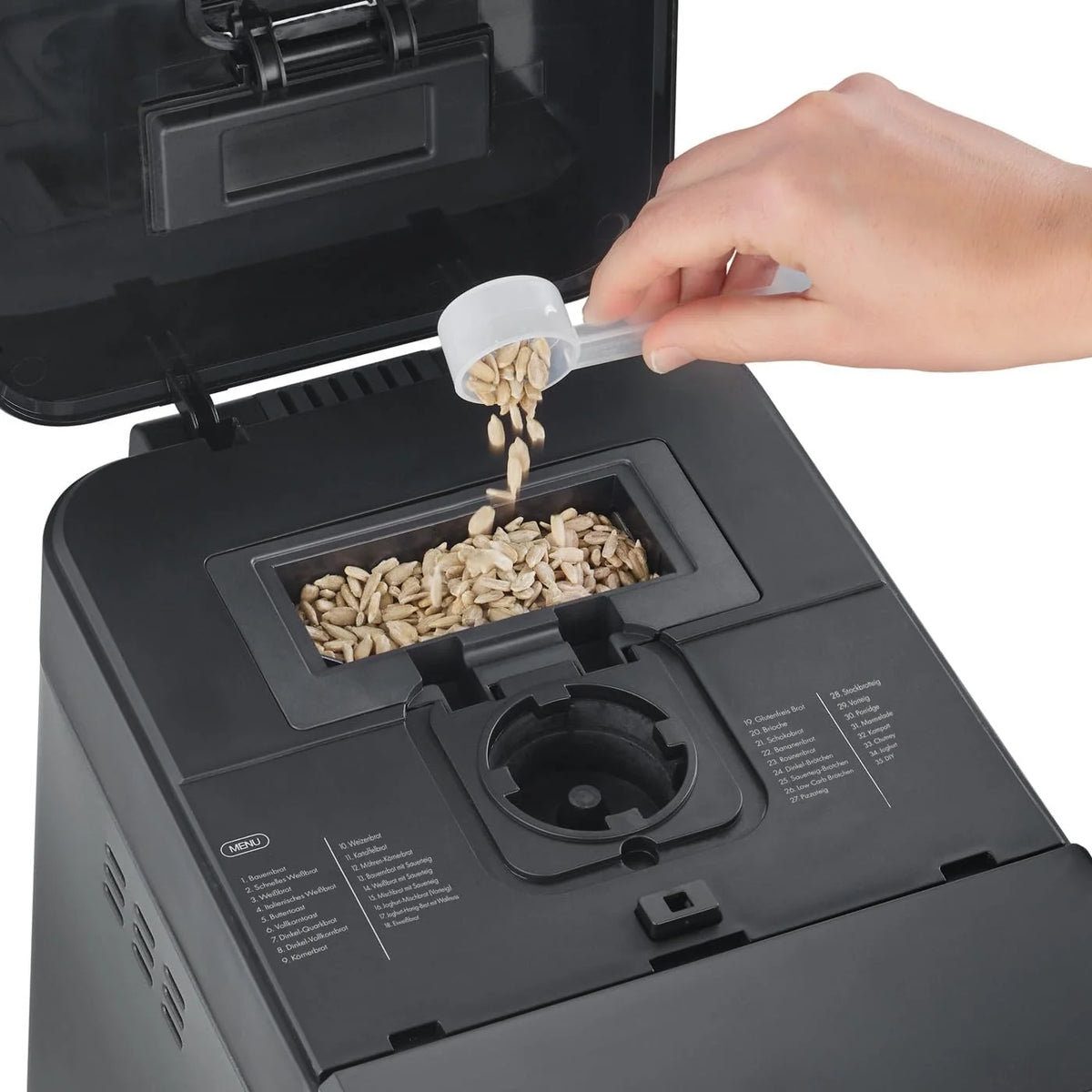Panificadora GRAEF BA806, panificadora con 36 programas, pan de 500 g o 750 g, función de mantenimiento del calor 60 min, tiempos de fermentación ajustables, 3 niveles de dorado