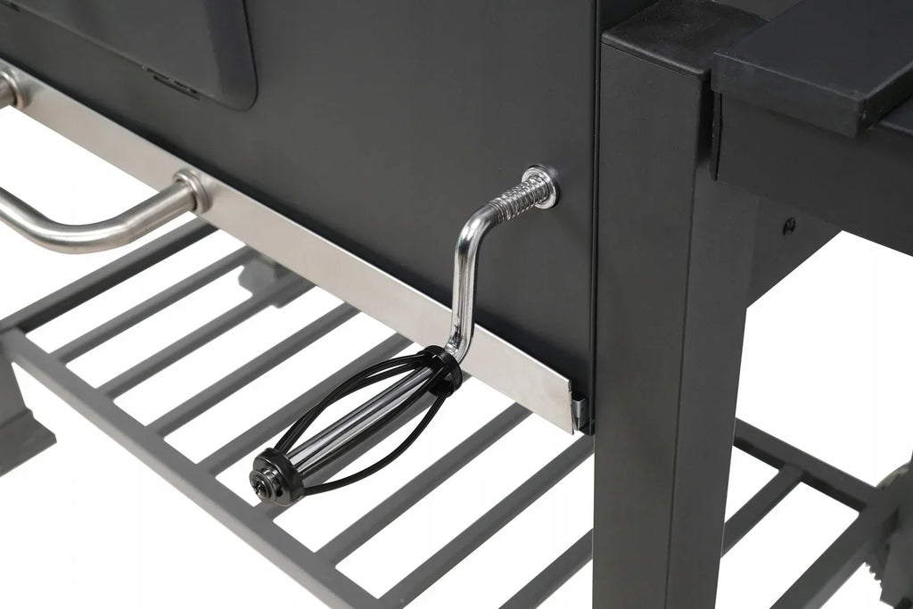 DUŻY GRILL WĘGLOWY XXL REGULOWANY ŻELIWNY RUSZT 78x42,5mm 3 PÓŁKI LUND