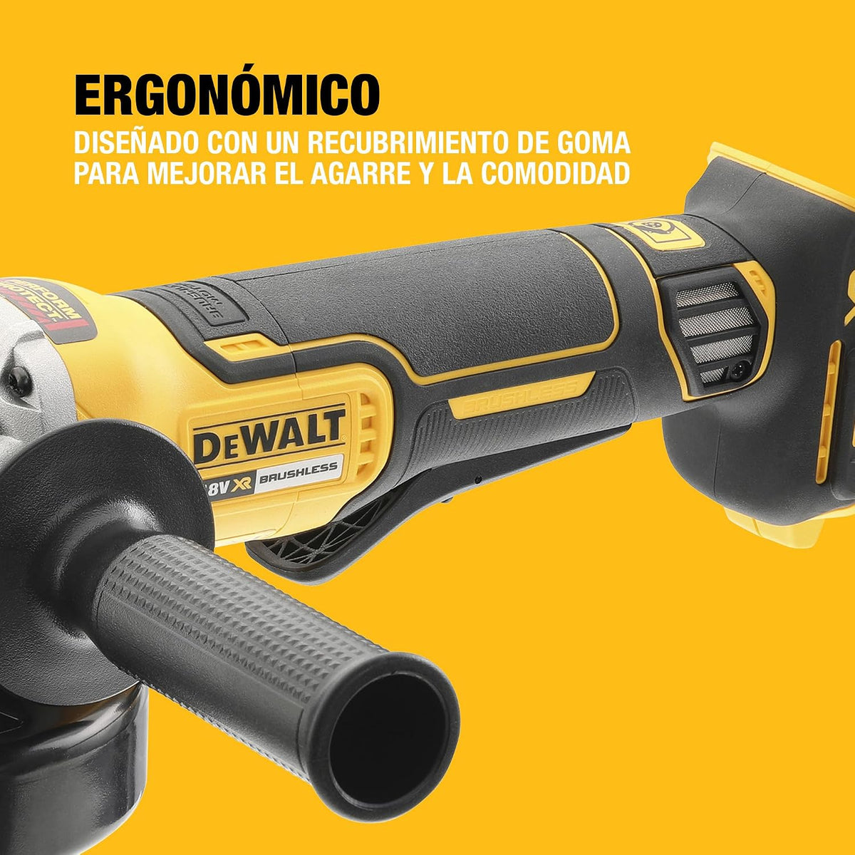 DEWALT Amoladora 125 mm 18V XR sin escobillas con pala, DCG406NT-XJ
