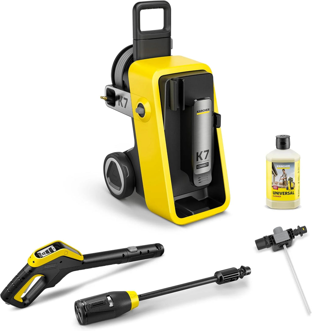 Kärcher hidrolimpiadora K 7 Comfort Premium Connect, presión: máx. 180 Bar, caudal: 600 l/h, área: 60 m²/h, Manguera de Alta presión, Tambor para Manguera, Control Mediante App