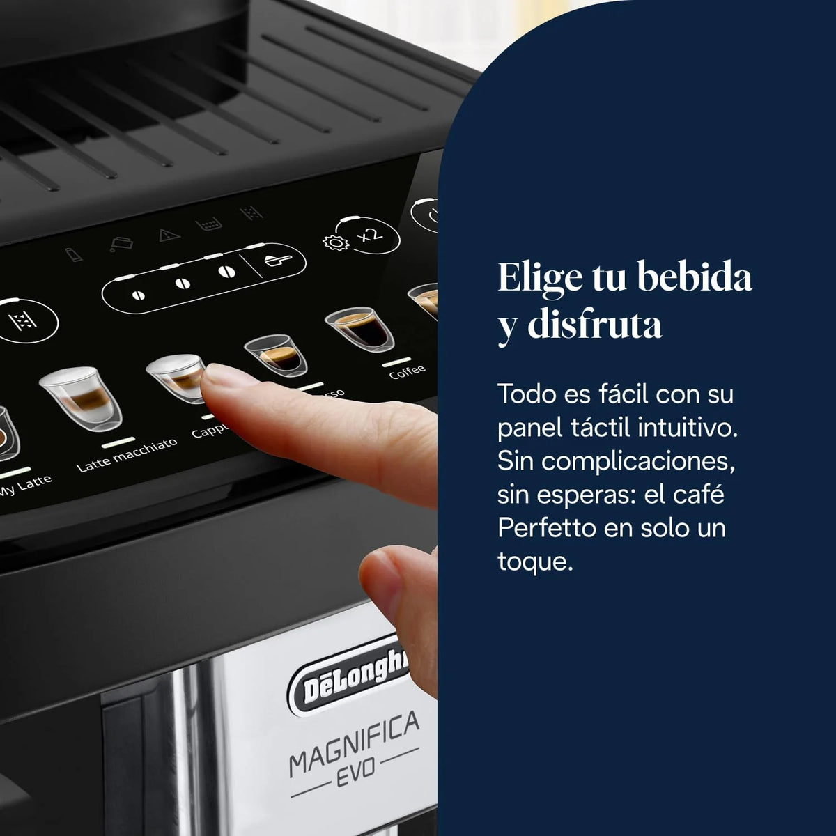 De'Longhi Magnifica Evo - Cafetera Superautomática 7 Bebidas Negro