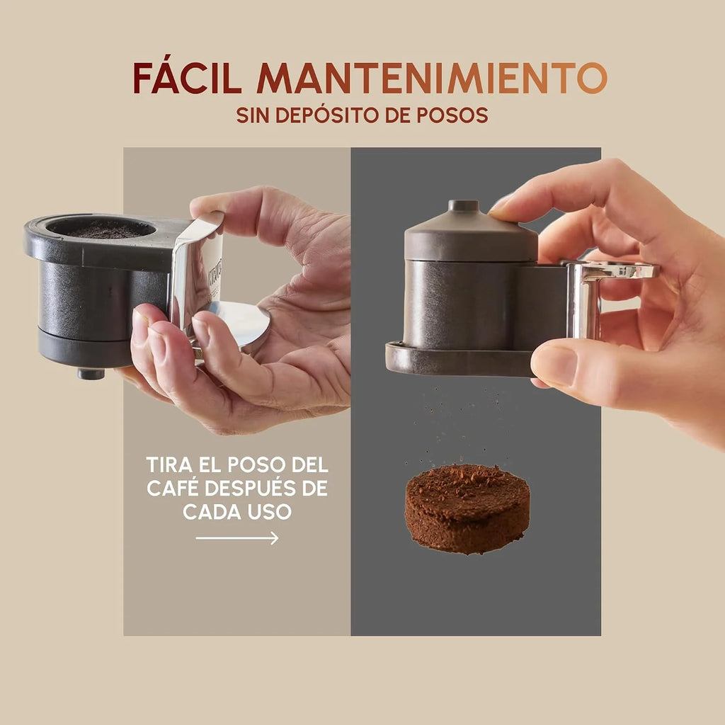 KRUPS Coffee Crush, Cafetera automática, Súper compacta, Negra
