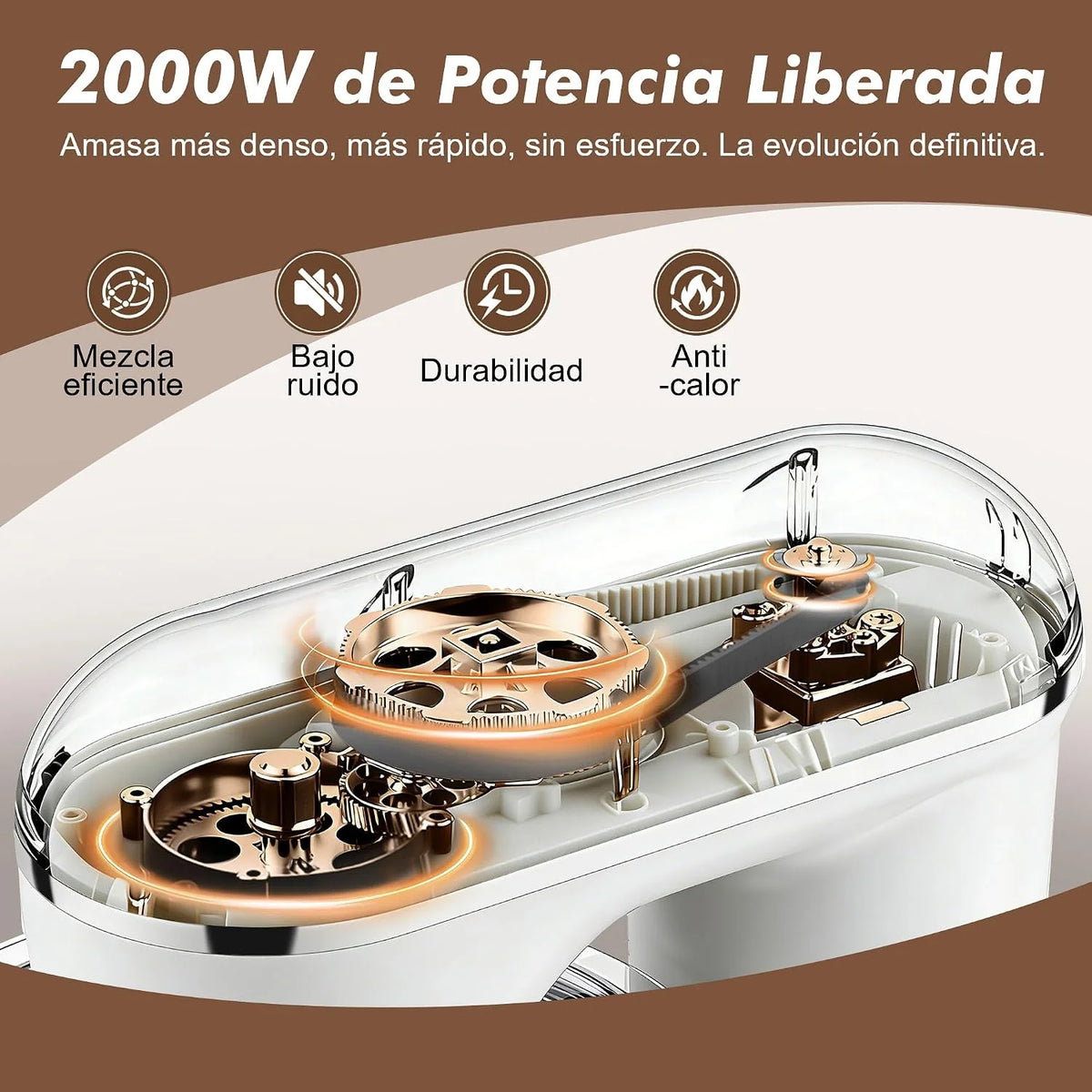 Kitchen in the box Batidora amasadora 8L 2000W Alta Cap