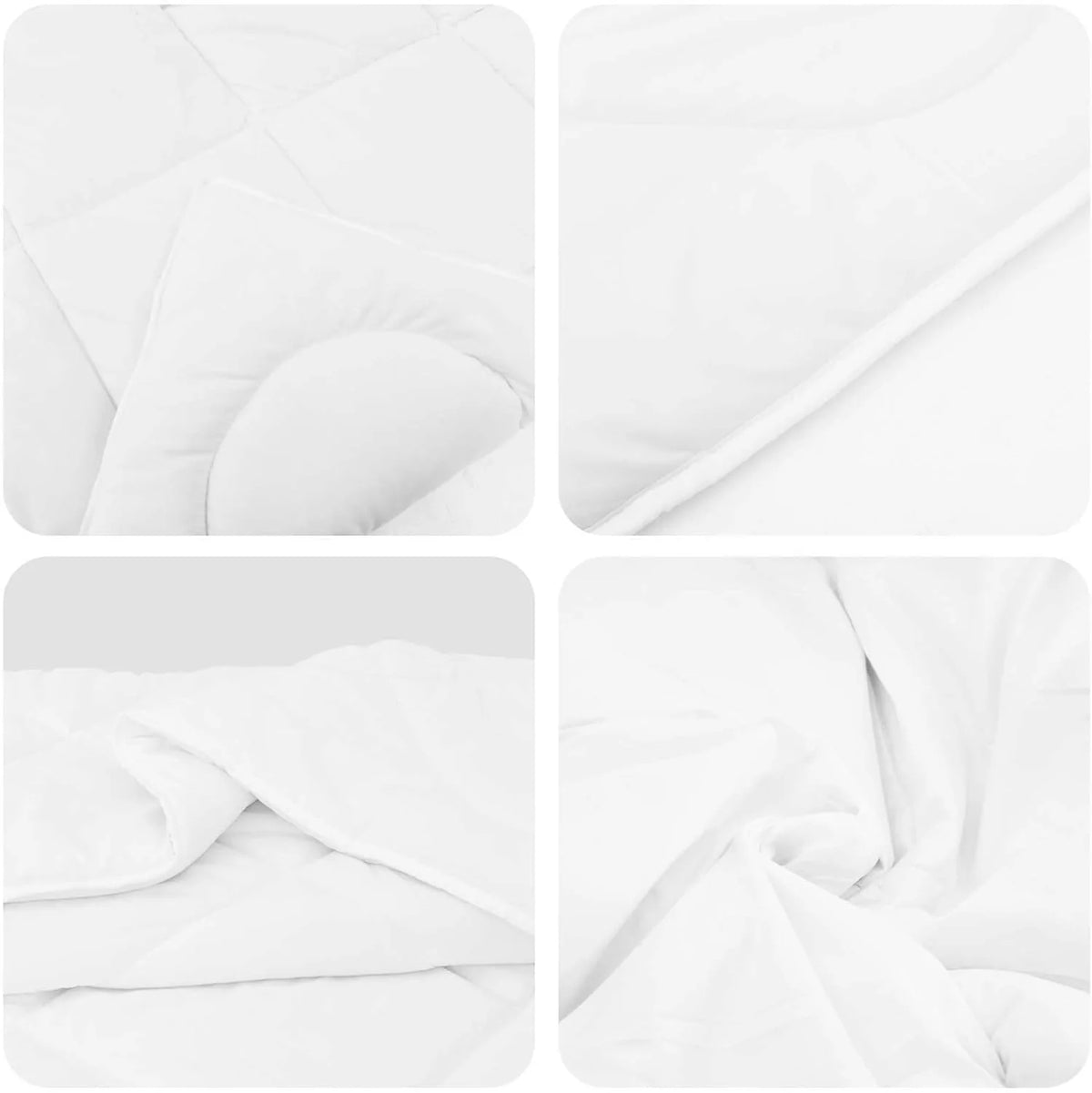 Edredón de 135 x 220 cm con almohada, 2 piezas, microfibra, blanco, edredón de invierno, transpirable, para dormitorio