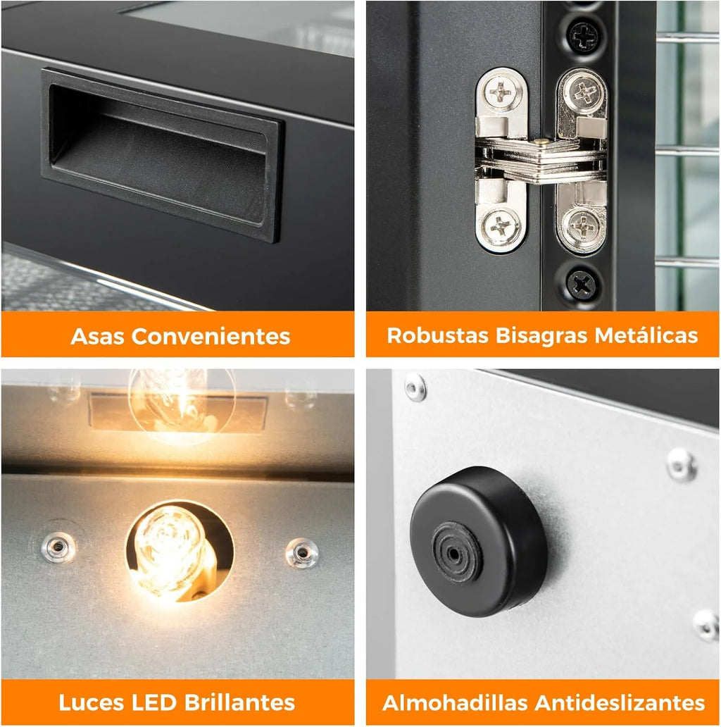 COSTWAY Deshidratador de Alimentos, Secador con 10 Bandejas de Acero Inoxidable, 10 Programas, Temporizador de 48H y Temperatura de 30-75℃, Máquina Deshidratadora para Carne, Frutas