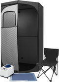 Juego de sauna portátil, mini cabina de vapor para exteriores, tienda de sauna móvil con silla plegable y bolsa de transporte, adecuado para el hogar, sauna, clubes y spas