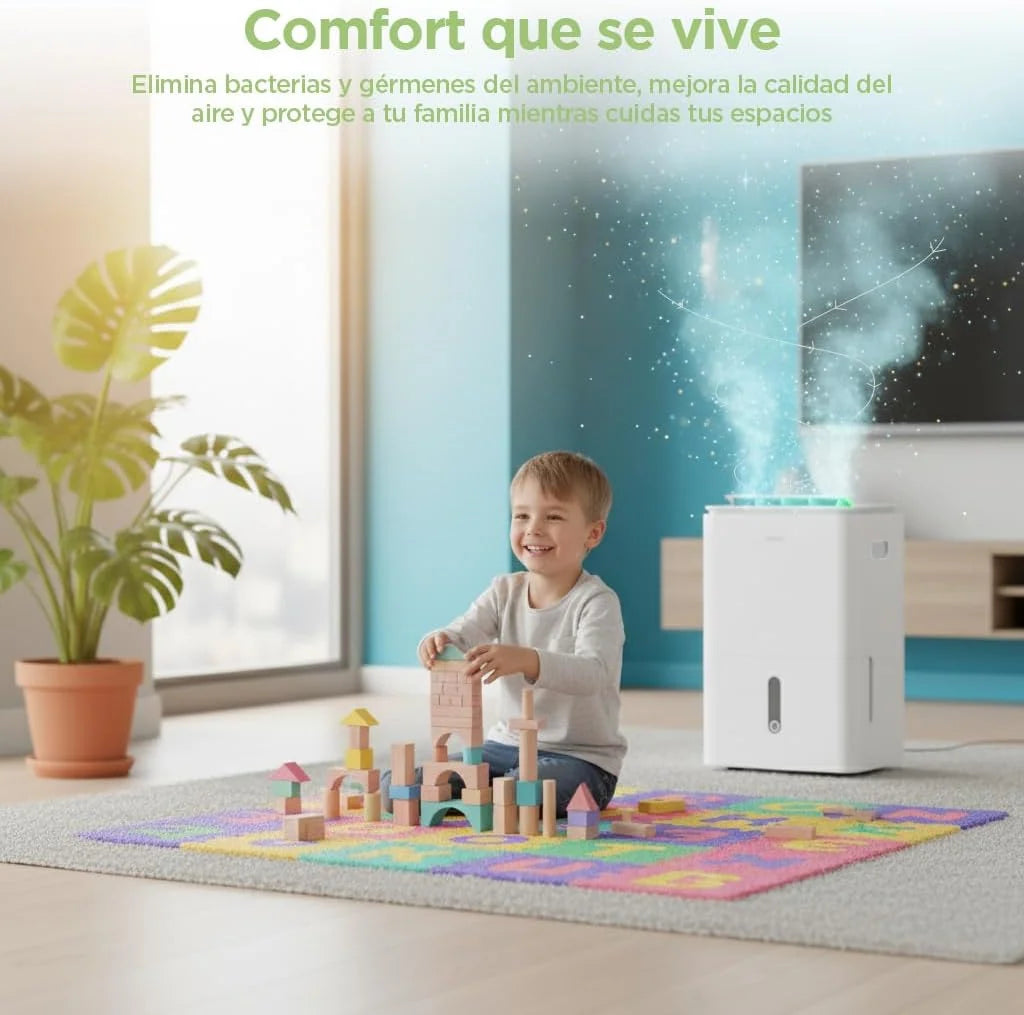 COMFEE' Deshumidificador de Humedad interior 20L / 2-EN-1 Purificador Eléctrico Silencioso con Ionizador, App/WIFI, 4 modos, Bajo Consumo con Depósito Extraible | Easy Dry 20 hasta 52 m² / 150 m³