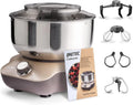 Imetec CakeLover, Batidora planetaria para dulces, Cremas y masas saladas, equipada, Compacta, 1500 W, Recipiente de acero inoxidable, 5 Litros, 6 Velocidades, Recetario, Color Negro/Beige