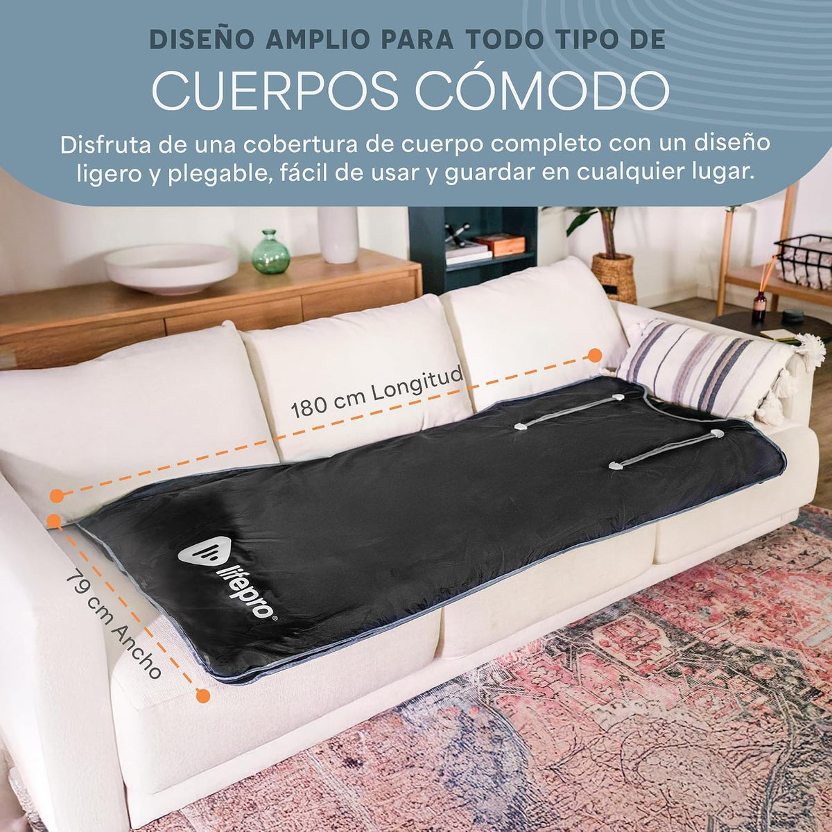 Lifepro BioRemedy Plus Manta de Sauna Infrarroja Portátil de Terapia para Casa