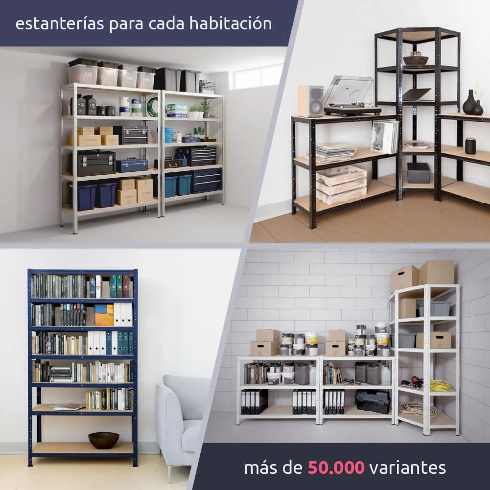 shelfplaza Home 200x70x50cm Estantería Pesada galvanizada: 6x145kg