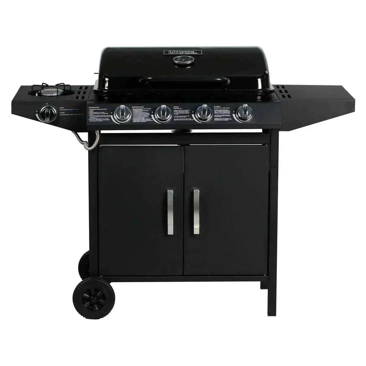 Barbacoa A Gas "festa 5" - 5 Quemadores (1 Lateral) - 12.9 Kw - Negro