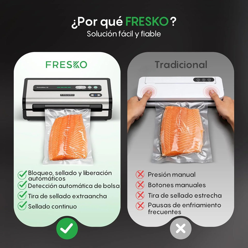 FRESKO Envasadora al Vacío Automática para Alimentos Manos Libres