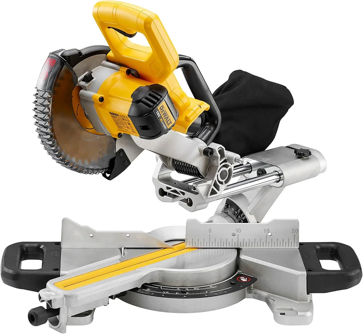 DEWALT DCS365N-XJ - Ingletadora telescópica XR 18V diámetro de 184 mm Luz XPS sin cargador/batería