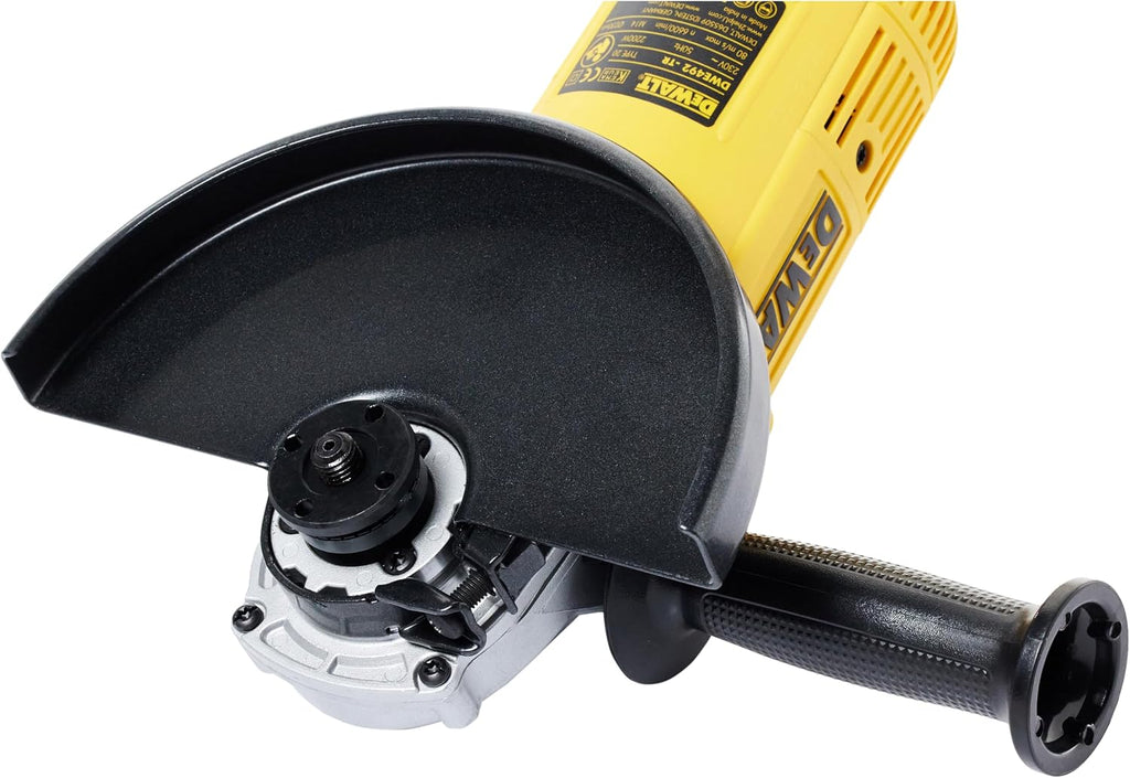 DeWalt DWE492-QS, Amoladora 2.200W, Diámetro de disco 230mm, Velocidad 6.500 rpm, Empuñadura lateral en 2 posiciones, Bloqueo del eje
