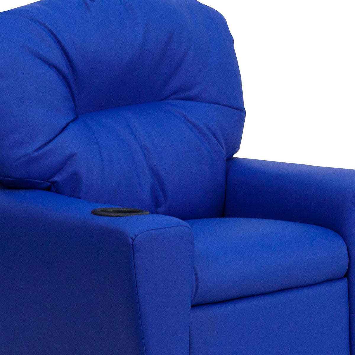 Flash Furniture Współczesny leżak dziecięcy z uchwytem na kubki, drewno, beżowy winyl, 66,04 x 53,34 x 53,34 cm