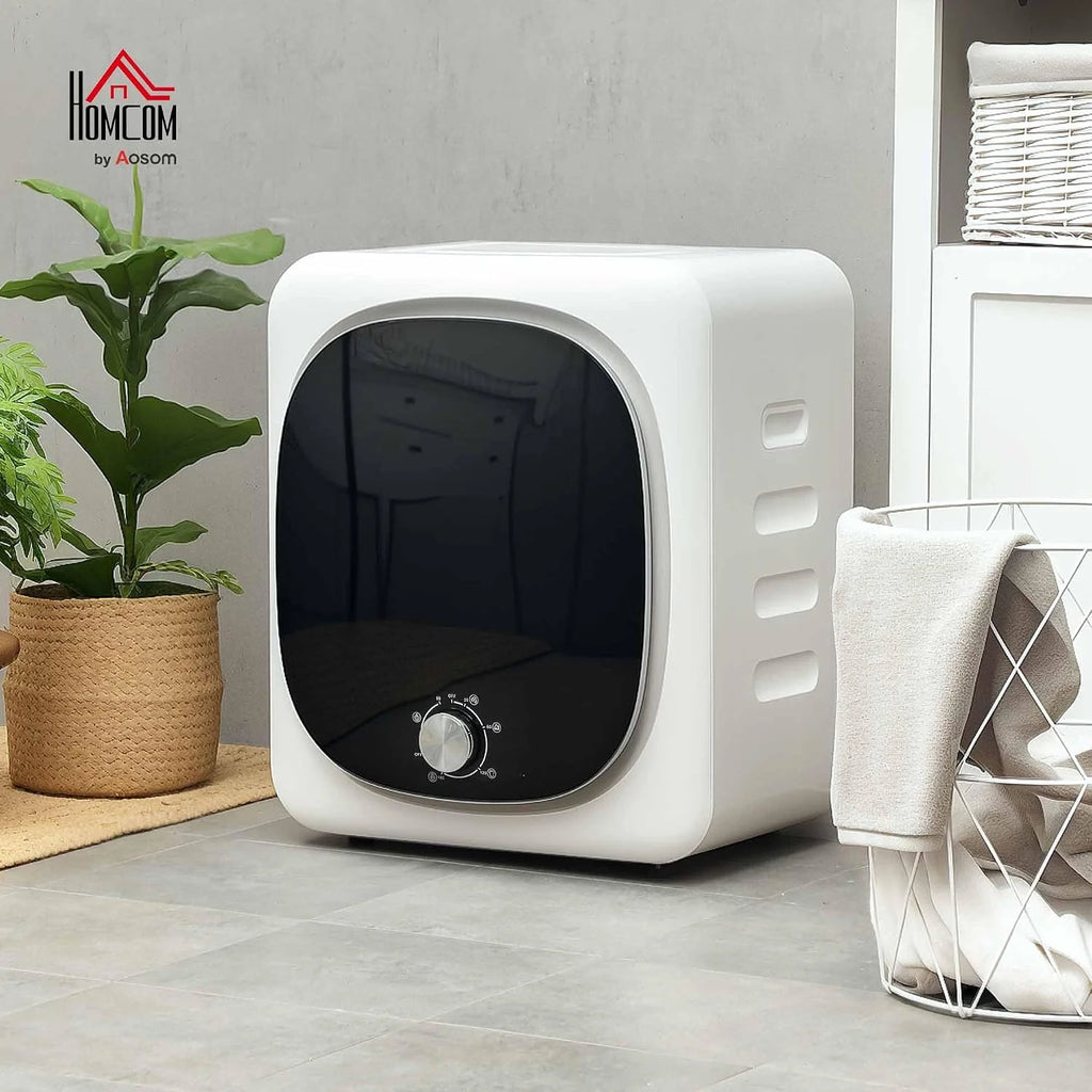 HOMCOM Secadora de Evacuación 3 KG Secadora de Ropa 800W Blanco