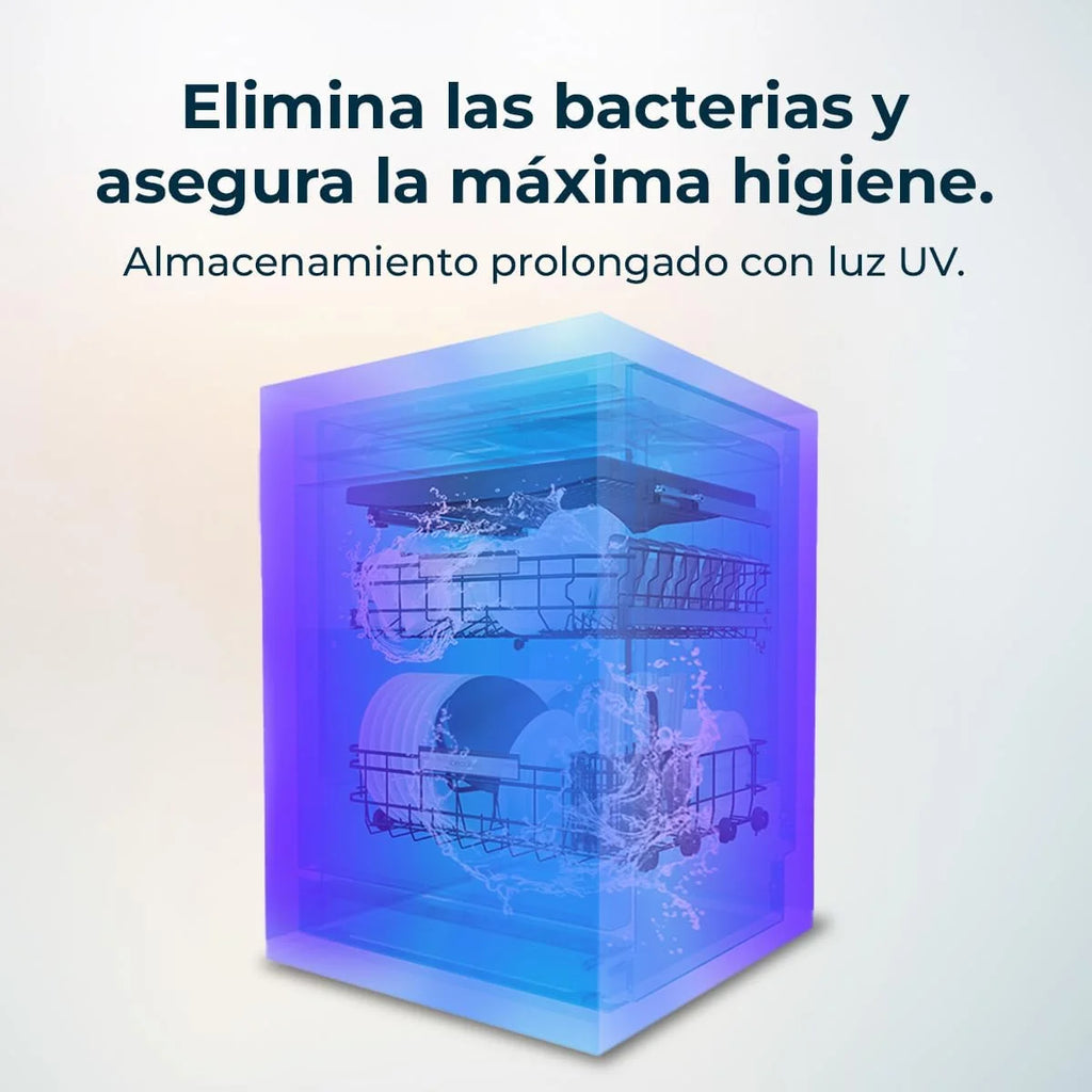 Cecotec Lavavajillas Compacto de 60 cm Bolero Aguazero 6320 Dark D, 1900W, 15 Cubiertos, 8 Programas, Pantalla FullColor XXL, Smart Wash, Turbo Dry+, AutoClean, Media Carga, Delay Start, ChildLock