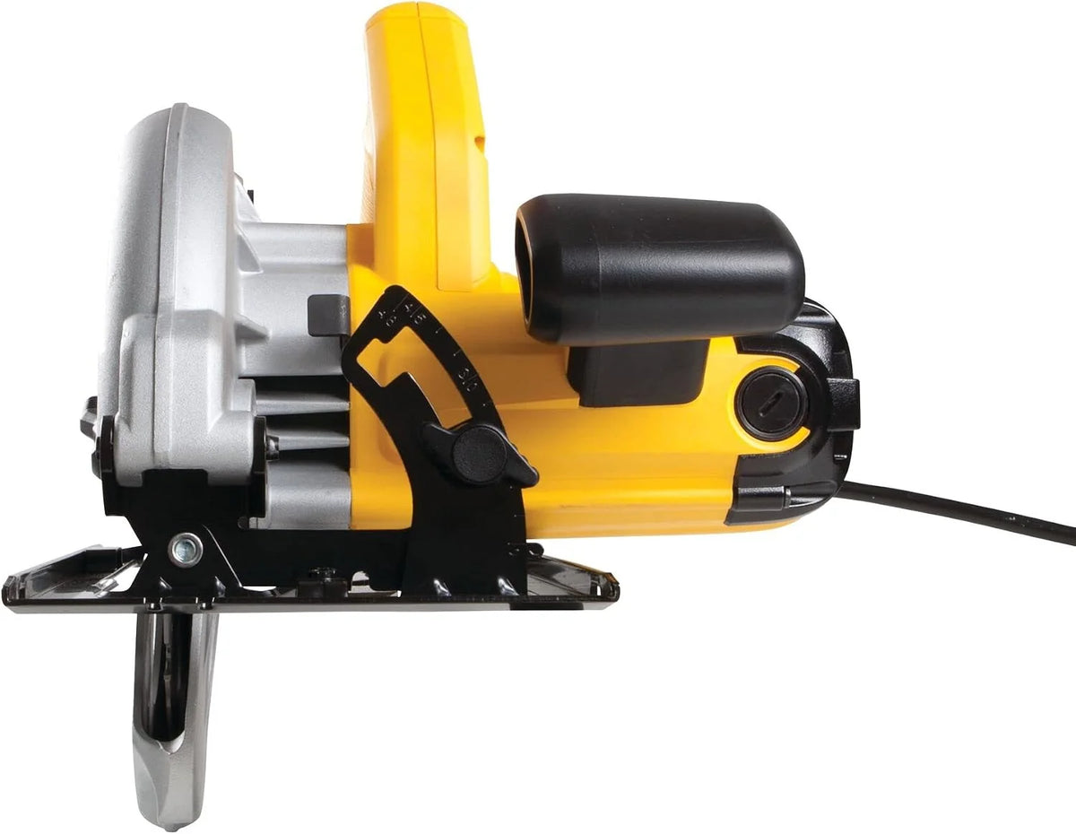 DEWALT DWE560-QS - Sierra Circular, 1350W, Disco de 184 mm, Profundidad de Corte Máxima 65 mm, Velocidad 5500 rpm, Diseño Compacto y Ligero, Incluye Guía Paralela y Adaptador para Extracción de Polvo