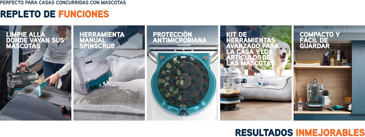 Vax SpotWash Home Duo Diseño para Mascotas Quitamanchas, para Alfombras, Tapicerías, Sofás, Coches, Limpieza de Mascotas de Alto Rendimiento, Secado Rápido, Tanque Mediano