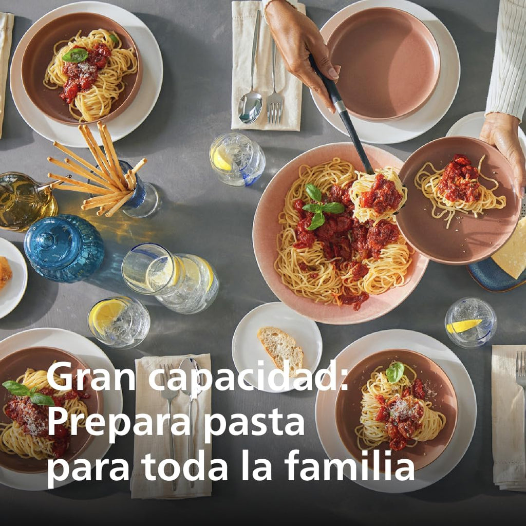 Philips 7000 Máquina para Hacer Pasta Fresca, ProExtrude, 8 Discos, Negro