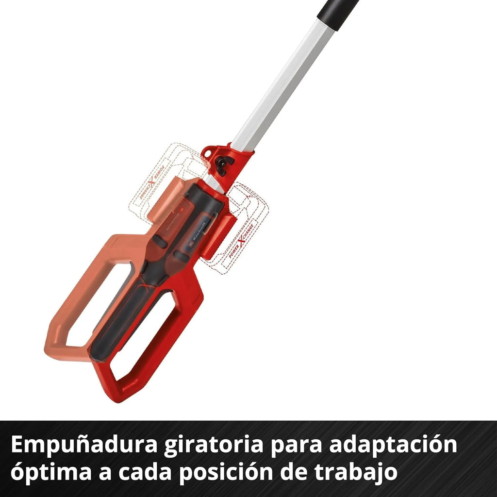 Einhell Cortasetos de Barra con batería GC-HH 18/45 Li T-Solo Power X-Change (Iones de Litio, 18 V, Agarre Principal Giratorio, Cabezal de Motor inclinable en 7 Posiciones, sin batería ni Cargador)