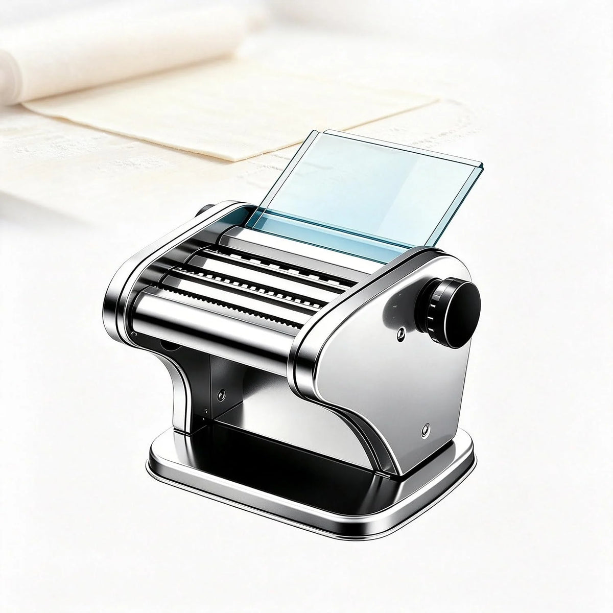 Máquina de Pasta Eléctrica de Acero Inoxidable red-Double-blade