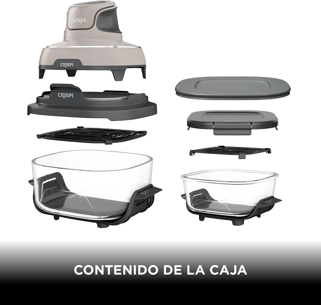 Ninja CRISPi, Freidora de Aire Portátil 4 en 1, 3,8L, Piedra