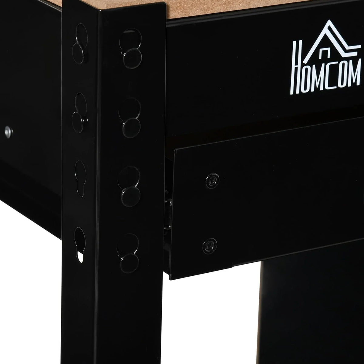 HOMCOM Banco de Trabajo 98,5x48x140 cm Carga 100 kg Mesa de Banco Negro